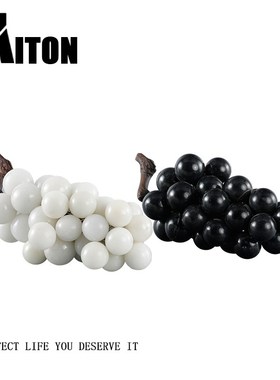 现代简约欧式白色大理石创意葡萄摆件样板房售楼处软装饰品摆设