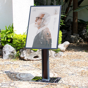 LED灯箱广告牌落地双面立式户外手机店卡L布灯箱移动售楼部UV软膜