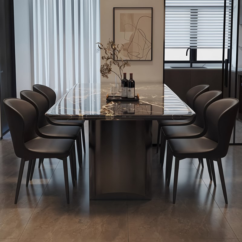 2025新款轻奢大理石餐桌现代简约家用餐桌椅组合小户型吃饭桌子