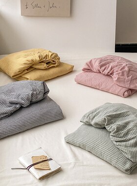 柔软亲肤纯棉床罩北欧 双r层纱提花床笠09m床单18米席梦思保护