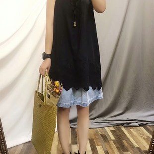 9891一字肩吊带背心2020春季 可外穿文艺复古百搭露肩打底上衣 新款