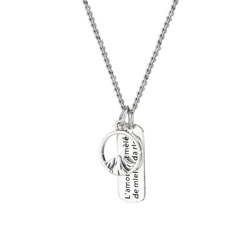 海誓山盟情侣项链一对高级轻奢吊坠2023年新款小众设计感礼物冷淡