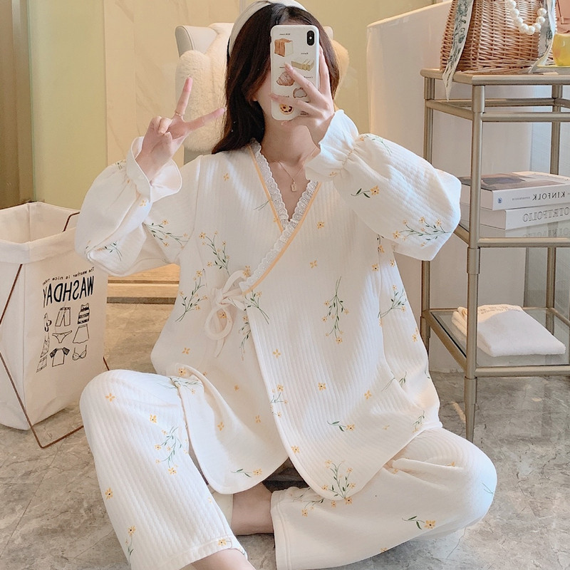 纯棉空气棉月子服秋冬季产后加厚产妇孕妇睡衣女春秋款哺乳家居服,孕妇装/孕产妇用品/营养,家居服套装,淘宝优惠券,粉丝福利购,淘宝优惠卷