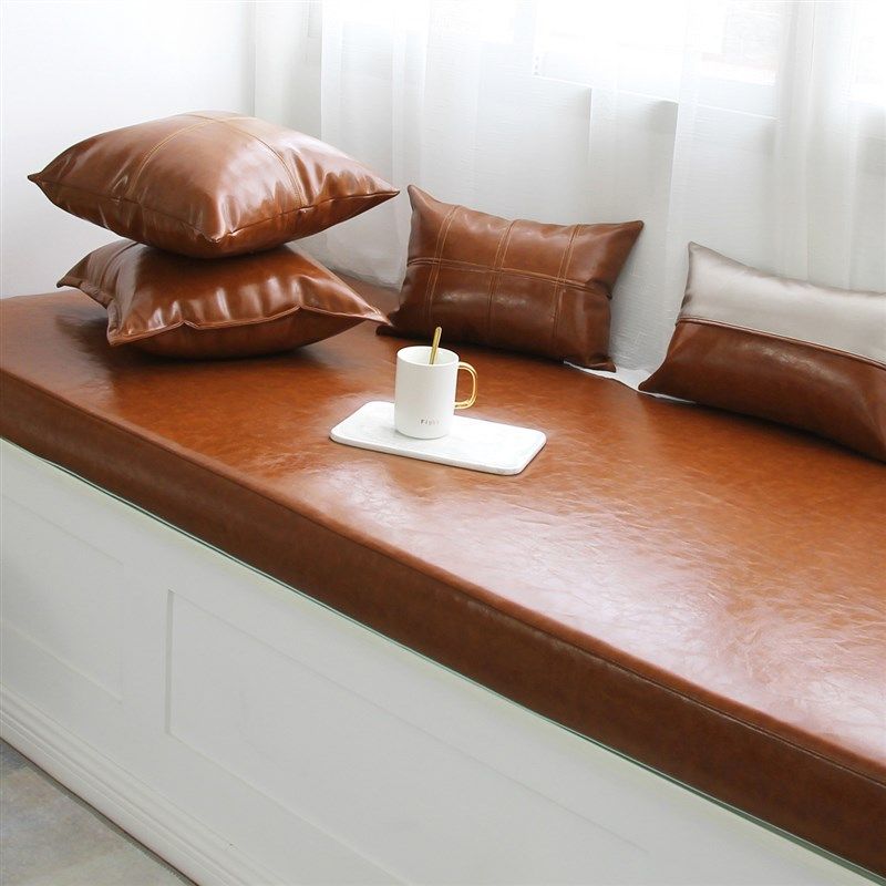 复古PU皮料皮革飘窗垫窗台垫订做 阳台垫沙发垫榻榻米海绵垫子,居家布艺,飘窗垫,淘宝优惠券,粉丝福利购,淘宝优惠卷