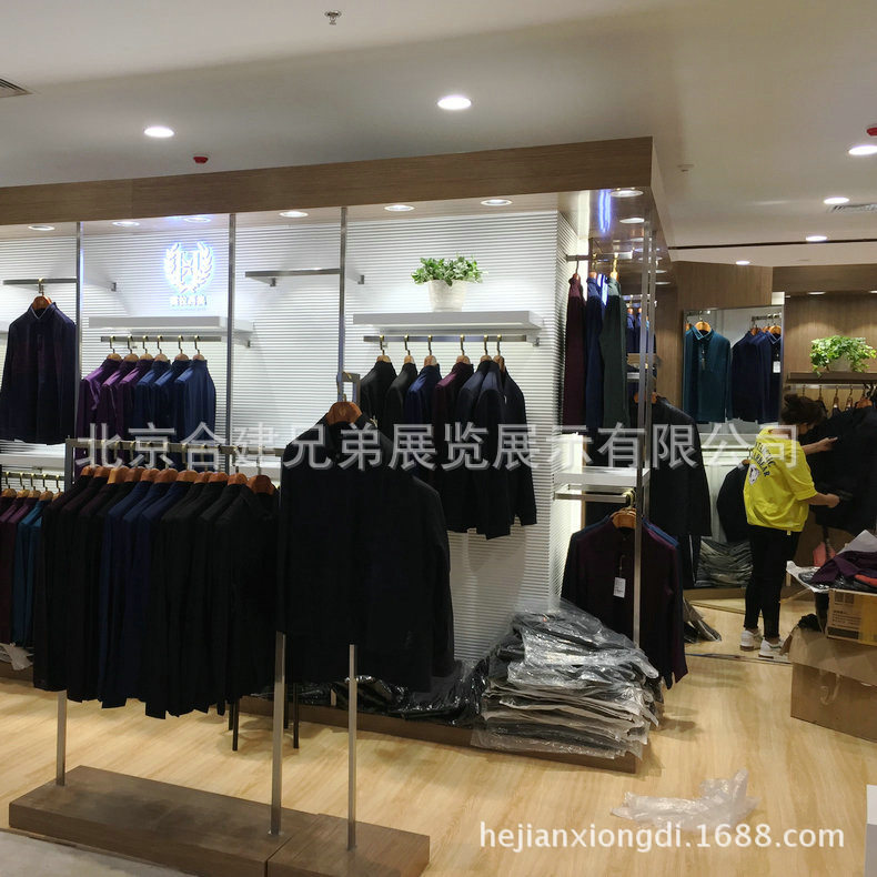 服装展示柜落地式男女装店挂衣货架商场服装店简约陈列架展示架