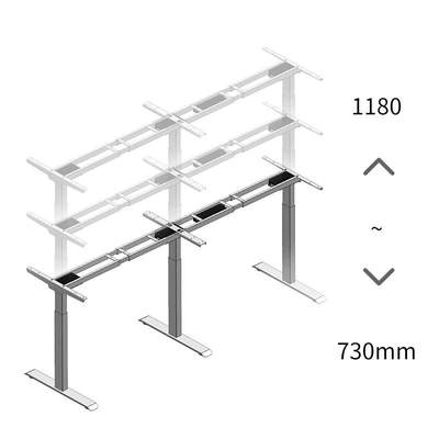 E2180°三电机自动升降桌架智能电动办公桌可调节学习智能升降