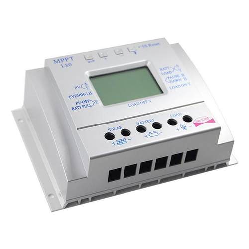 PWM80A光伏发电控制器1000W太阳能电池板控制器带电量显示控制器