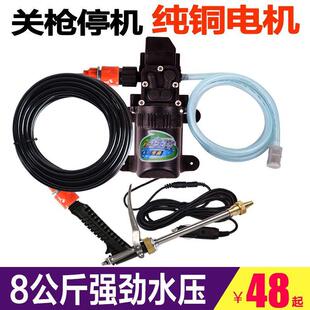 12v洗车水泵车载洗车机220v高压水枪家用便携式器刷车神器抢