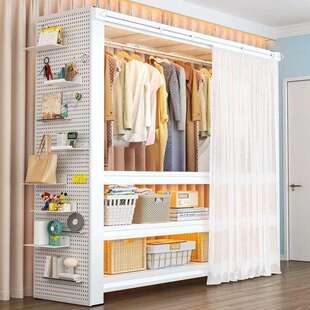 货架衣柜家用钢制落地置物架易组装出租房开放收纳架卧室