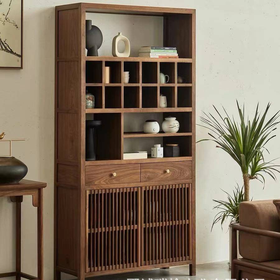 民宿实木博古架茶室茶杯茶壶茶具置物架展示柜多宝阁收纳柜茶柜