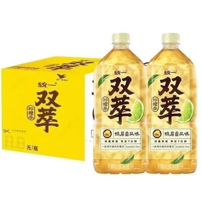 统一双萃柠檬茶1L*8大瓶装鸭屎香