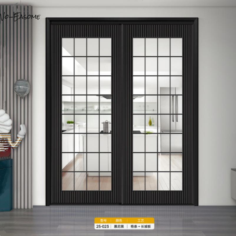 厂家直供完美系统厨房推拉门极窄三联动推拉门吊轨阳台门玻璃移门