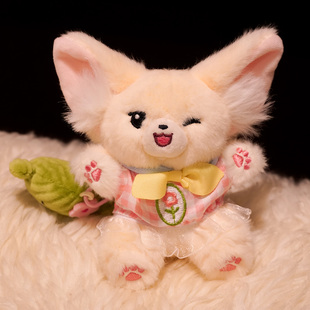 熊猫和朋友们耳廓狐毛绒玩偶挂件可爱娃娃玩具公仔女朋友生日礼物