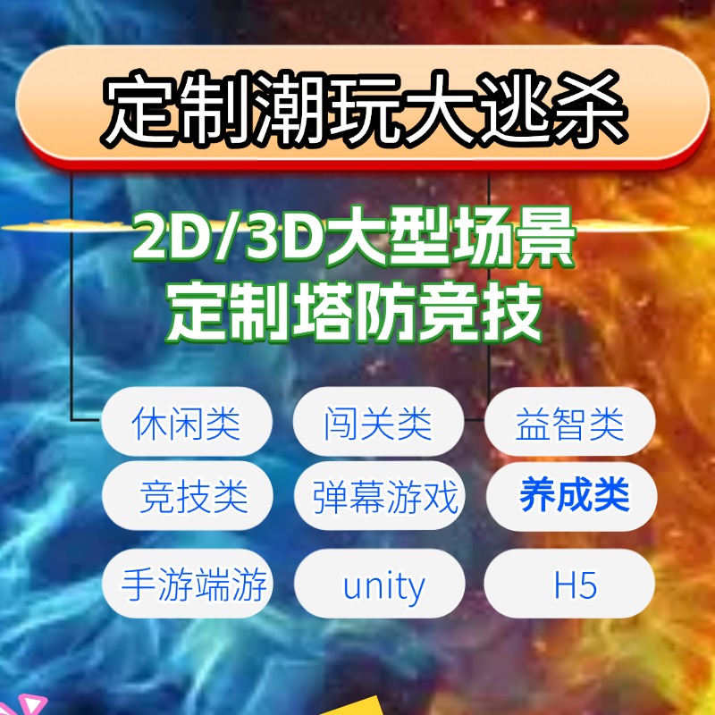 潮玩大逃杀游戏定制养成闯关竞技换皮开发手游端游复刻益智拼图