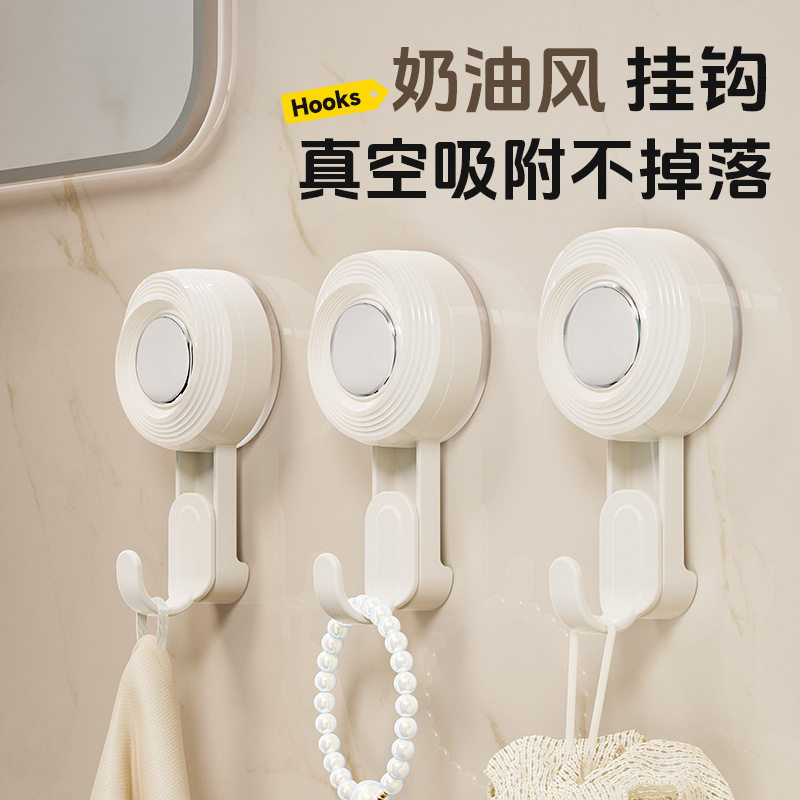吸盘旋转挂钩免打孔强力无痕可拆卸厨房浴室多功能收纳壁挂置物架