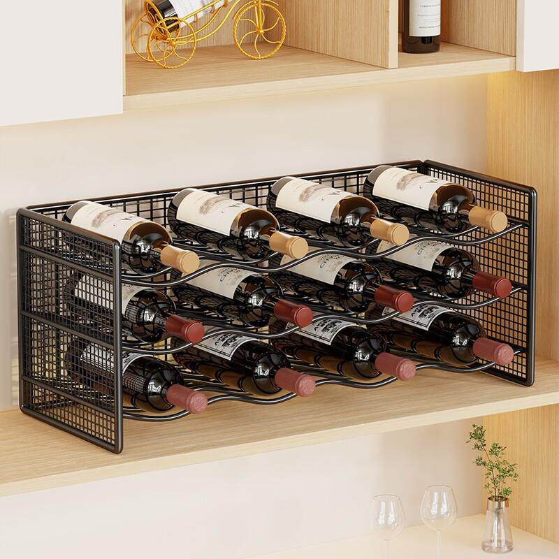 轻奢红酒架高级感酒柜红酒斜放置物架客厅红酒杯酒具摆件展示架子