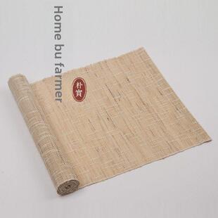 现代简约素色桌旗 中式夏布茶席 日式茶几苎麻布料桌布茶几茶旗垫