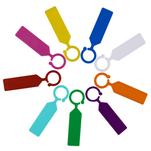 环套标签加厚塑料防水植物记号分类色卡悬挂式标记葡萄苗木花卉