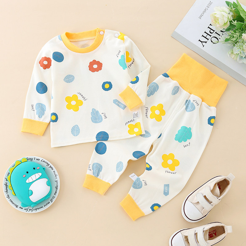 宝宝秋衣秋裤套装全棉外穿高腰护肚一岁婴儿内衣纯棉无骨分体睡衣,童装/婴儿装/亲子装,内衣套装,淘宝优惠券,粉丝福利购,淘宝优惠卷