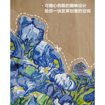 范店复古油画进门皮革地垫入户门垫pvc可擦免洗裁剪定制防水脚垫