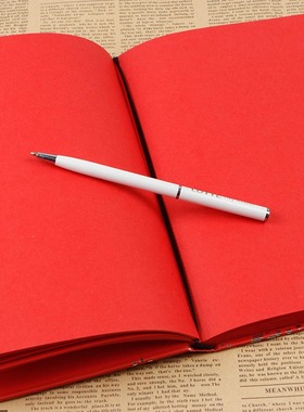 繁华烙印红色内页日记本彩色内页笔记本复古个性笔记本子学生文具