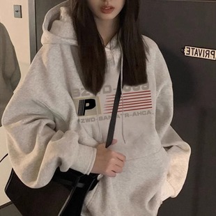 310g加绒400g 薄款 连帽卫衣女秋冬 仿棉华棉复合 外贸爆款