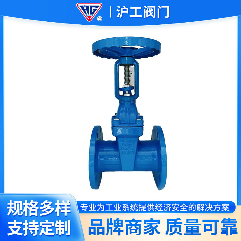 上海沪工硬密封法兰闸阀Z41T-16Q  供水弹性铸铁明杆球墨手动闸阀