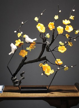 新中式铁艺摆件家居装饰品客厅酒柜选玄关电视柜创意结婚新居送礼