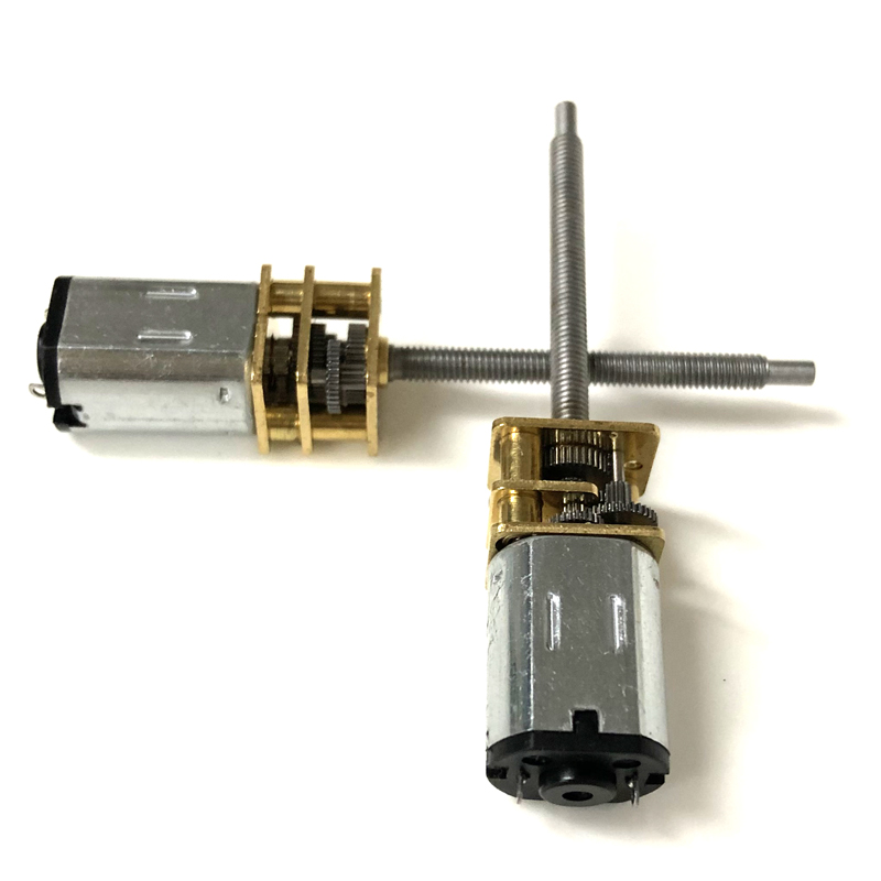 GA12-N20直流减速电机M3*34微型加长螺纹轴丝杆小马达3V6V12V低速