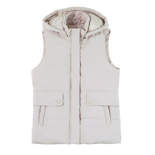 加绒加厚可脱帽羽绒棉马甲女款2024新款冬季妈妈洋气外穿马夹外套