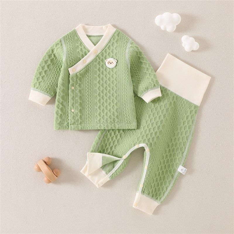 婴儿内衣套装夹棉秋冬季幼儿家居服斜襟分体套装高腰宝宝睡衣保暖,童装/婴儿装/亲子装,内衣套装,淘宝优惠券,粉丝福利购,淘宝优惠卷