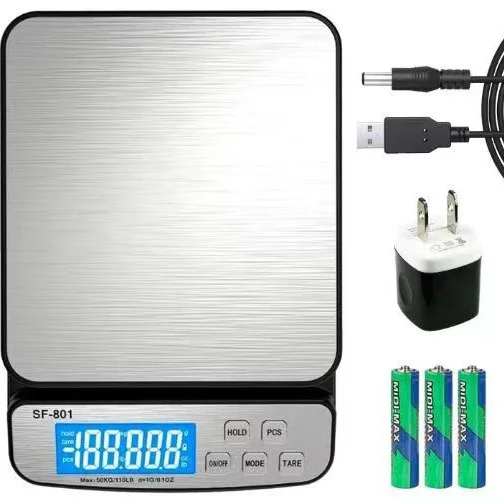 2023电子秤50kg/1g厨房秤801电子厨房秤克秤快递秤