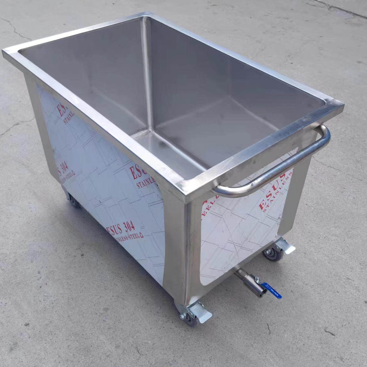 移动式不锈钢方形储物箱储水箱工业储水桶手推车浸泡池卤煮桶,清洗/食品/商业设备,去皮机,淘宝优惠券,粉丝福利购,淘宝优惠卷