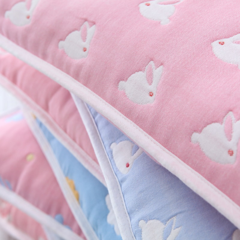 宝宝枕头0-1-3-6岁纯棉花枕芯儿童幼儿园透气全棉纱布枕套婴儿枕