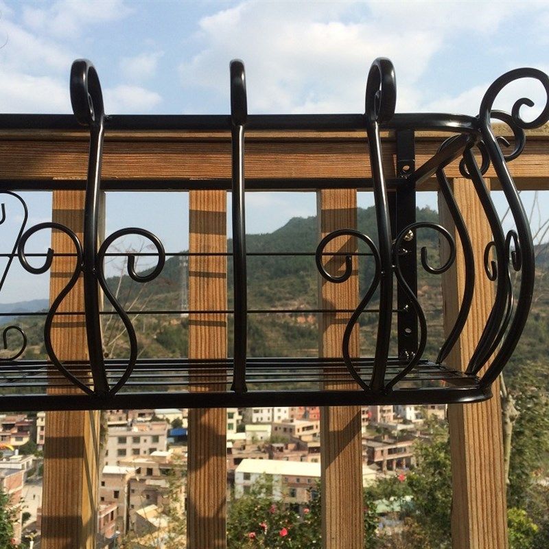 包邮铁艺花架窗台壁挂花盆架阳台栏杆花架多层花架多肉种菜置物架