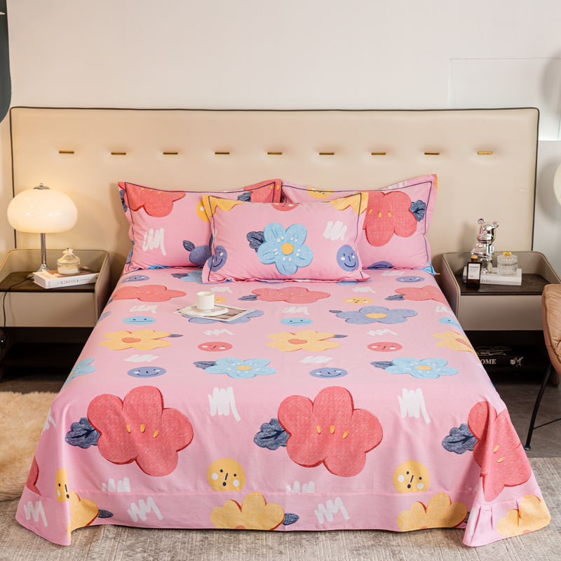 纯棉加厚磨毛床单单件1.5m1.8米床学生宿舍100全棉布料单双人被单