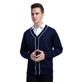 护士毛衣外套开衫男款医生工作制服毛衣套头衫针织衫加厚保暖定制