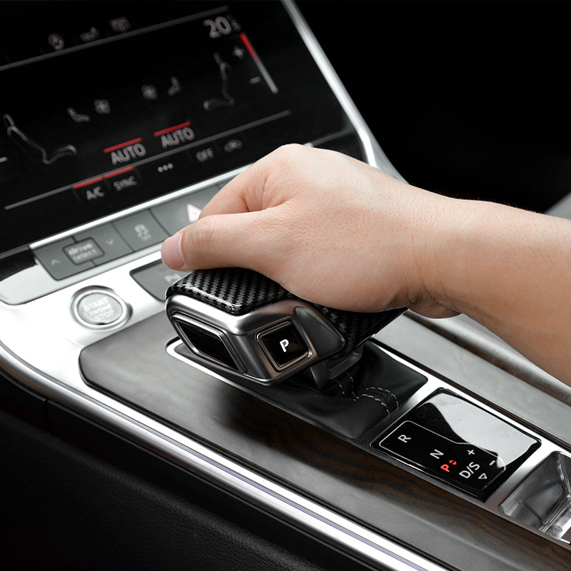 专用于21款奥迪A6L A4L Q7 Q5LA5碳纤挡把壳档把套排挡头改装饰贴,汽车用品/电子/清洗/改装,手刹套/档把套/套饰套装,淘宝优惠券,粉丝福利购,淘宝优惠卷