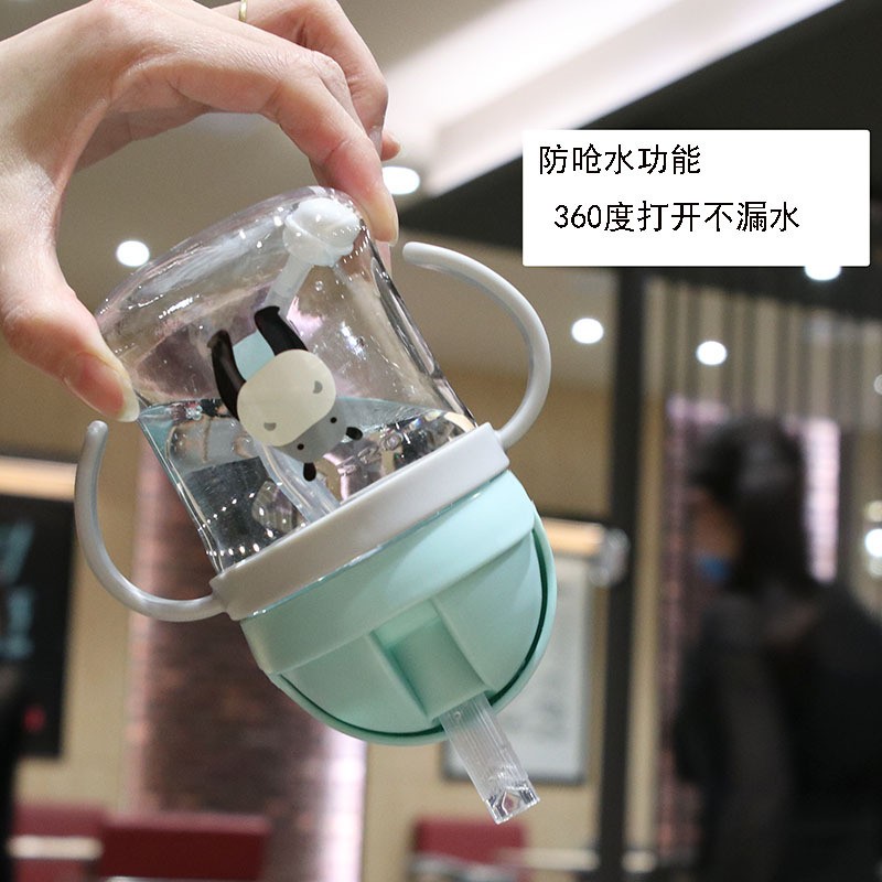 儿童喝水杯宝宝吸管杯婴儿手柄水瓶饮水杯子保温家用温杯幼儿园
