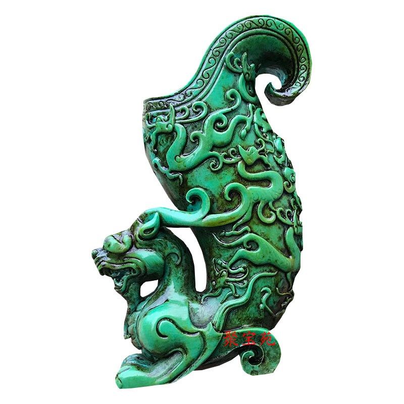 湖北绿松石貔貅酒杯摆件做旧仿古货松石高脚杯文玩摆饰神兽玉杯子,饰品/流行首饰/时尚饰品新,奇石,淘宝优惠券,粉丝福利购,淘宝优惠卷