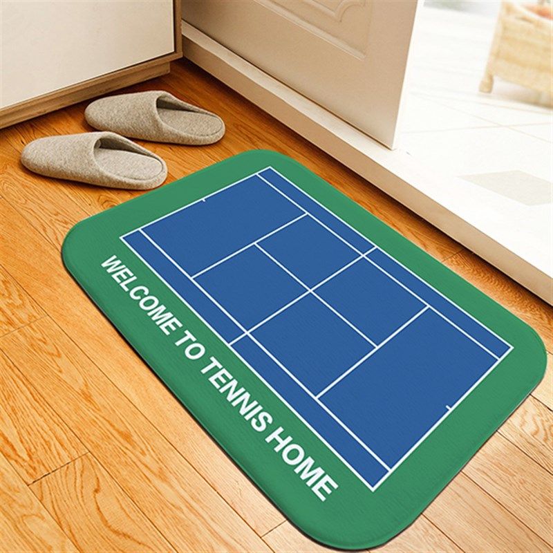 网球创意地垫场馆入户门垫客厅卧室卫生间厨房脚U垫进门防滑地毯,家庭/个人清洁工具,地垫,淘宝优惠券,粉丝福利购,淘宝优惠卷