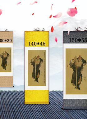 武松画像 丝绸画 n武松打虎醉打蒋门神挂画 客厅卧室庙堂卷轴画