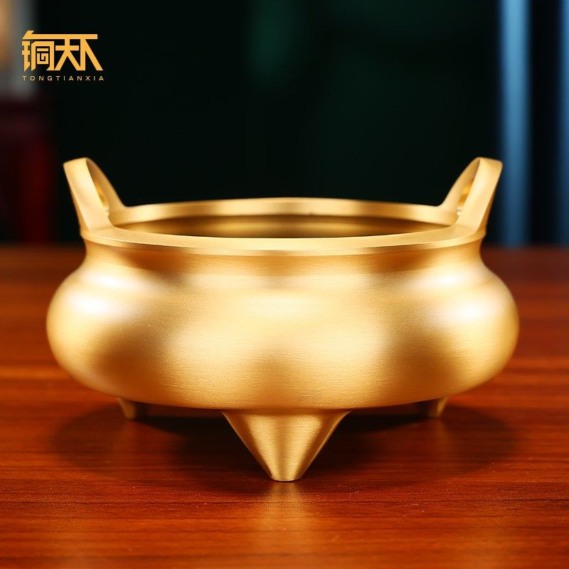 黄铜香炉号宣德炉家用供奉线香茶道香薰炉室内供佛U佛祖观音烧香,家居饰品,香薰炉,淘宝优惠券,粉丝福利购,淘宝优惠卷