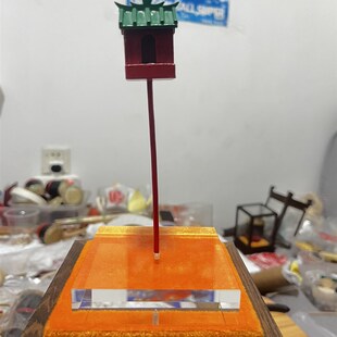 神斗摆件国潮文创庙宇木工艺品客厅酒柜装饰品家居摆设