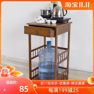 小茶几茶桌边柜放饮水机置物架实木客厅烧水壶架泡茶台茶水柜桌子