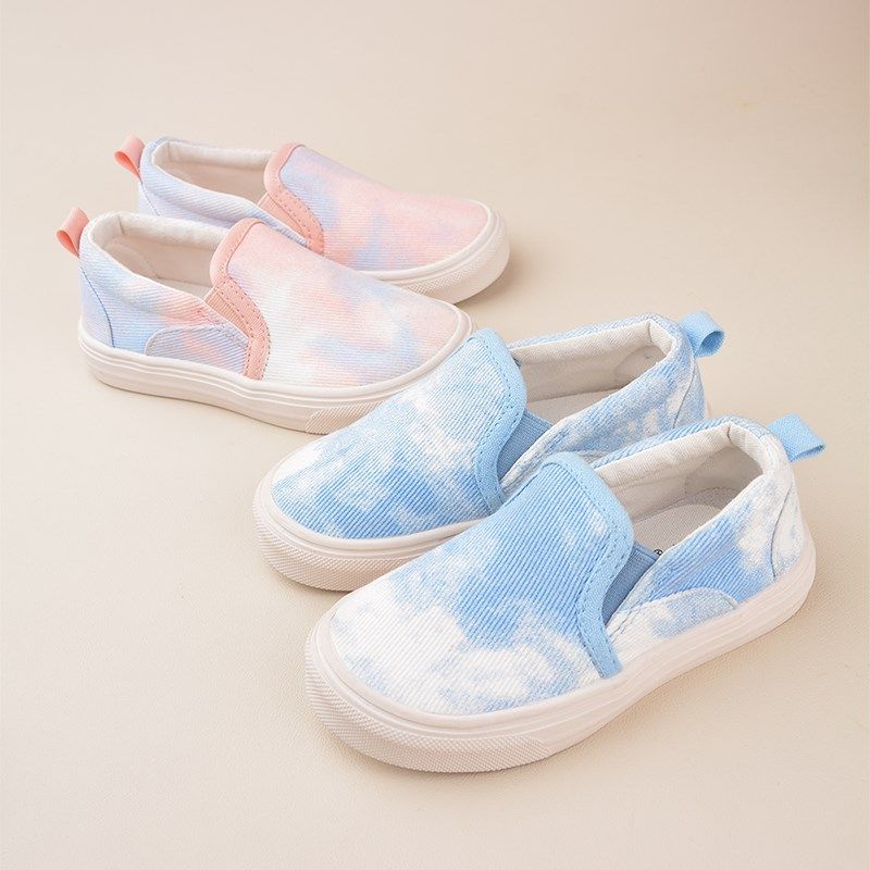 春季新款扎染帆布儿童鞋休闲低帮套脚橡胶软底男女童小布鞋,童鞋/婴儿鞋/亲子鞋,帆布鞋,淘宝优惠券,粉丝福利购,淘宝优惠卷