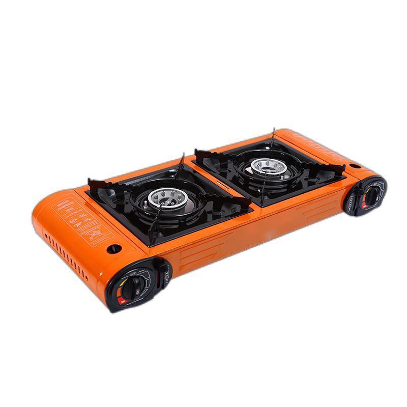 便捷户外双头卡式炉露营烧烤炉套装双头卡斯炉防风炉家庭出行