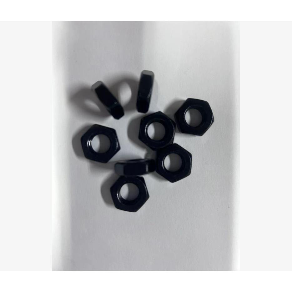 细牙六角薄螺母DIN936薄六角螺母M10*1.0镀黑锌
