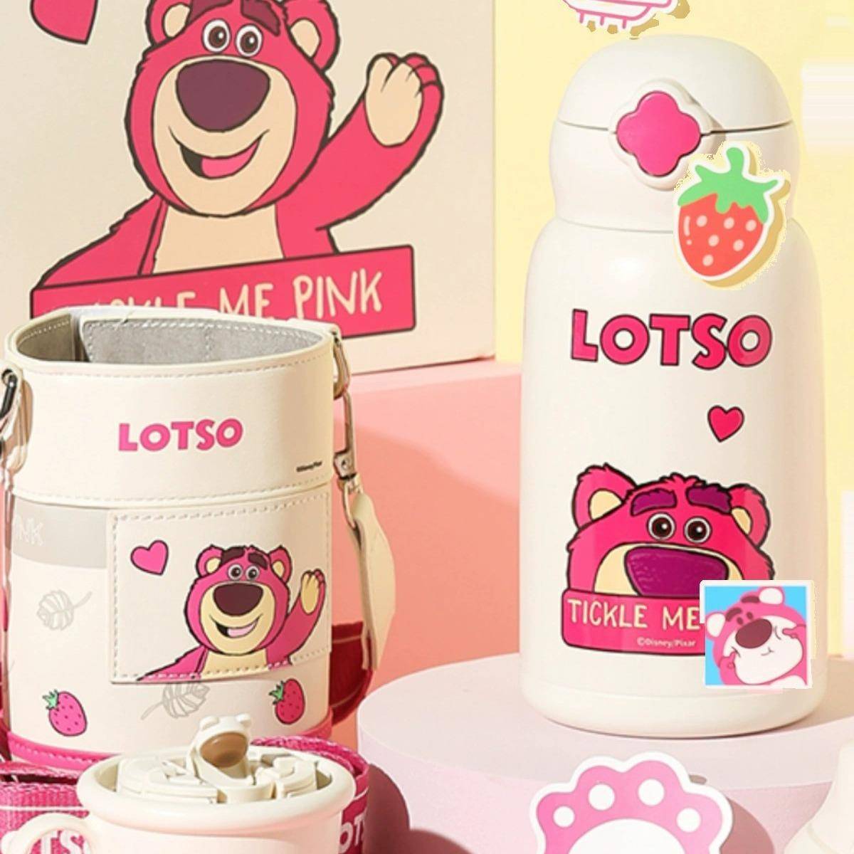 杯具熊草莓熊儿童保温杯可爱吸管杯女生高颜值幼儿园学生宝宝水壶