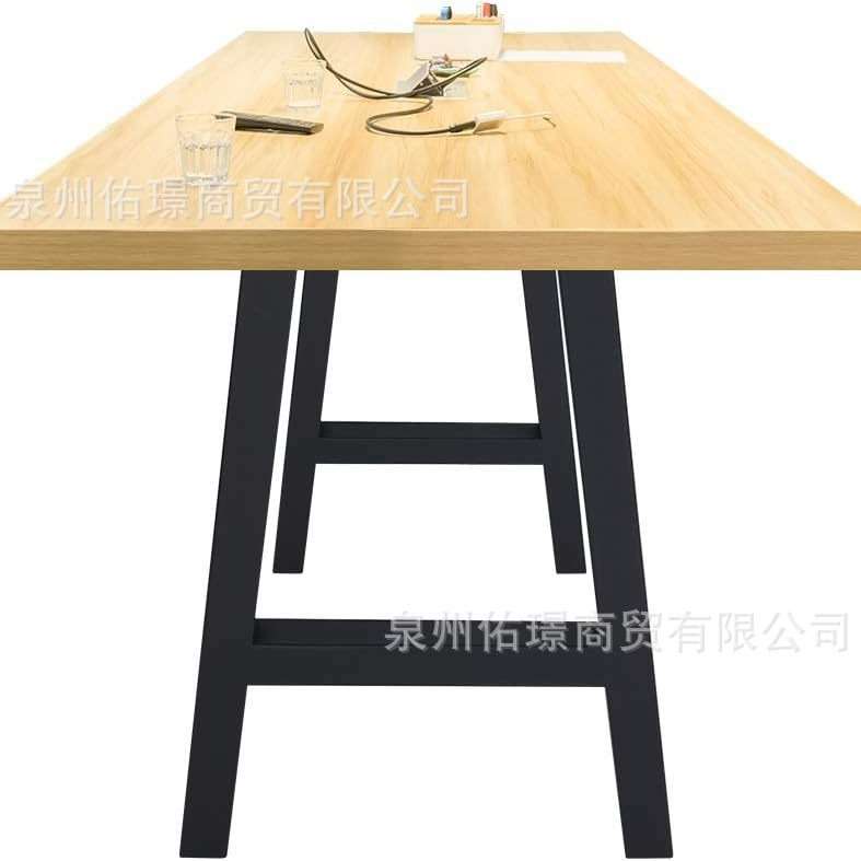 铁艺桌腿j架实木办公电脑桌脚支架岩板餐桌吧台桌腿支撑架